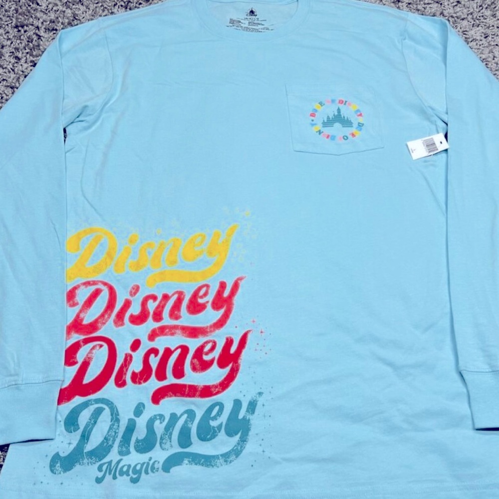 Disney long sleeves XL cotton shirt BABY BLUE
